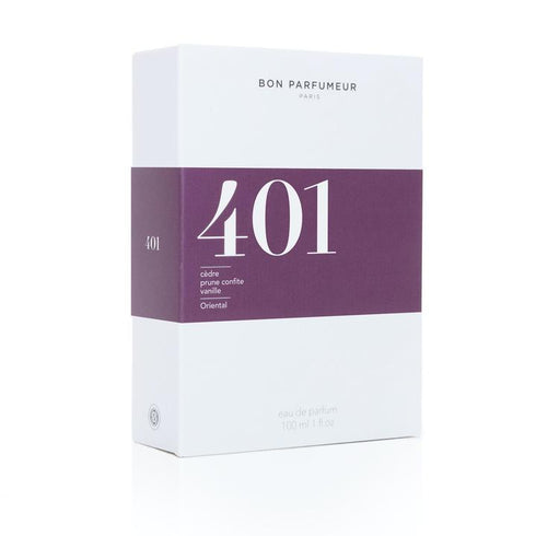 Eau de parfum 401: cedar, candied plum and vanilla 30ml